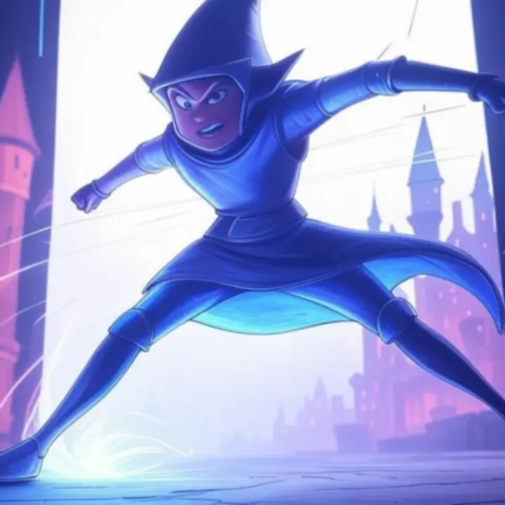 Gameplay preview met neonkleuren en dynamische actie